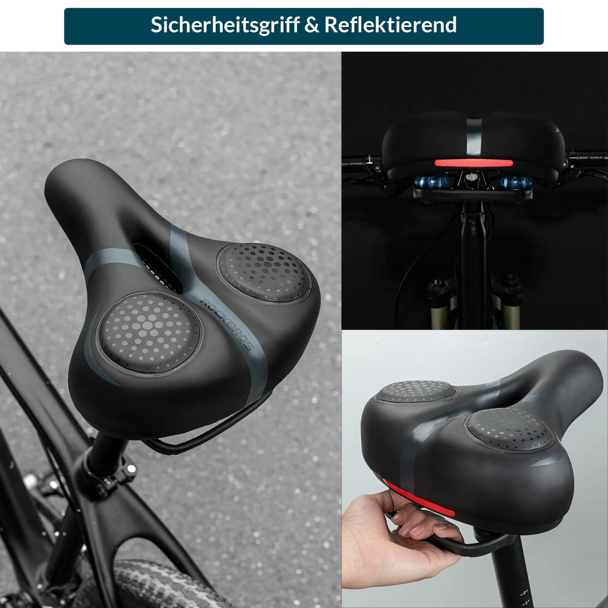 Siodło rowerowe ROCKBROS z pianką Memory Foam, Wygodne i Odciążające