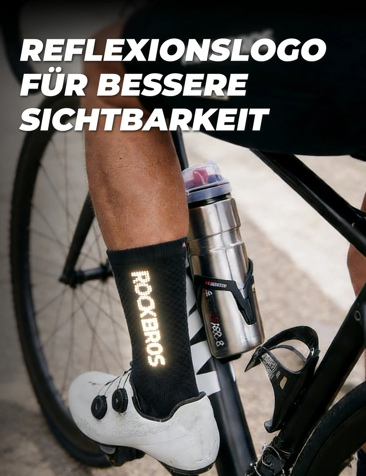 ROCKBROS Skarpety rowerowe Refleksyjne logo Zestaw dwóch par