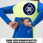 ROCKBROS Koszulka rowerowa z długim rękawem damska/męska zimowa ciepła polar Koszulka rowerowa oddychająca elastyczna z 3 kieszeniami i odblaskowa