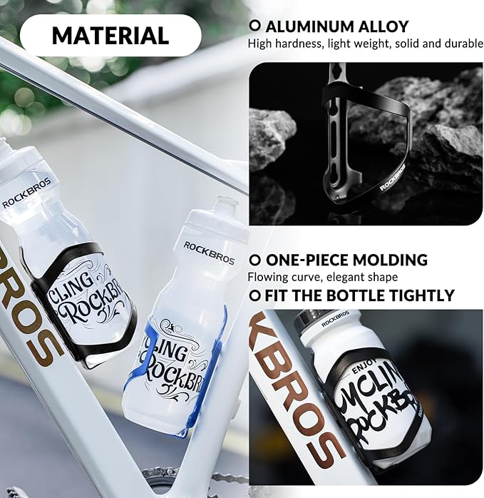 ROCKBROS Uchwyt na bidon do roweru Uchwyt na napoje Uchwyt na butelkę ze stopu aluminium ok. 40g