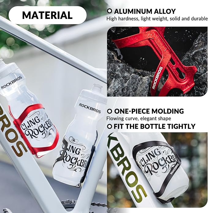 ROCKBROS Uchwyt na bidon do roweru Uchwyt na napoje Uchwyt na butelkę ze stopu aluminium ok. 40g