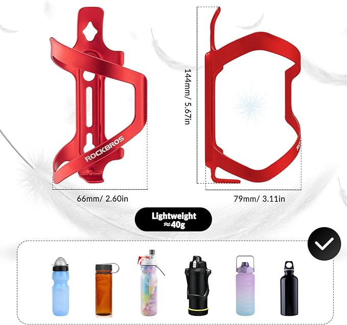 ROCKBROS Uchwyt na bidon do roweru Uchwyt na napoje Uchwyt na butelkę ze stopu aluminium ok. 40g
