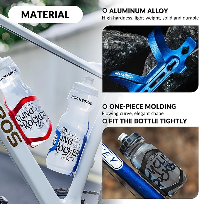ROCKBROS Uchwyt na bidon do roweru Uchwyt na napoje Uchwyt na butelkę ze stopu aluminium ok. 40g