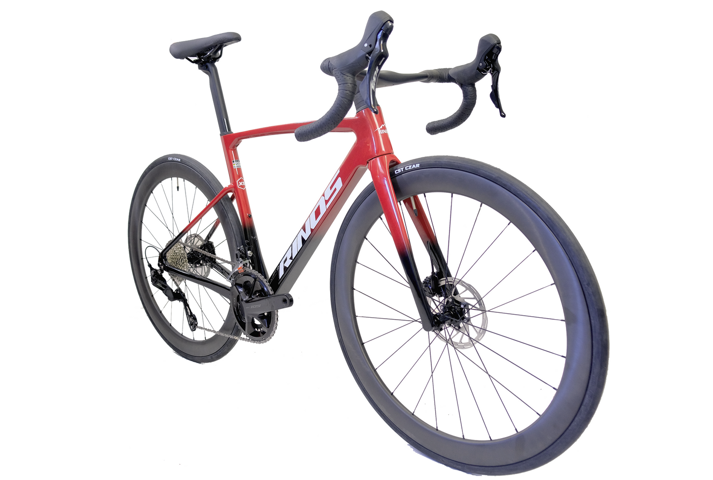 RINOS szosowy rower z ramą z włókna węglowego, Odin 4.1, Shimano 105 ST-R7120, 24 biegi