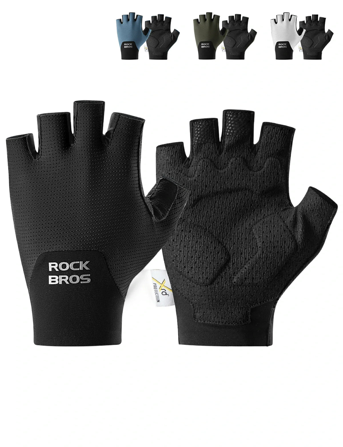 Rękawiczki rowerowe z odsłoniętymi palcami ROCKBROS z wkładką PORON XRD