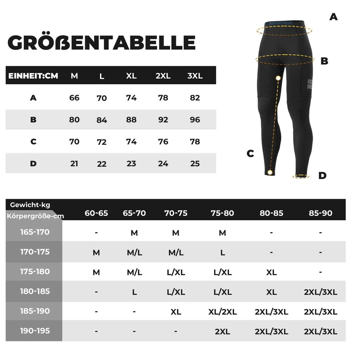 ROCKBROS Męskie spodenki rowerowe - 3D Ergonomiczny krój, 6H+