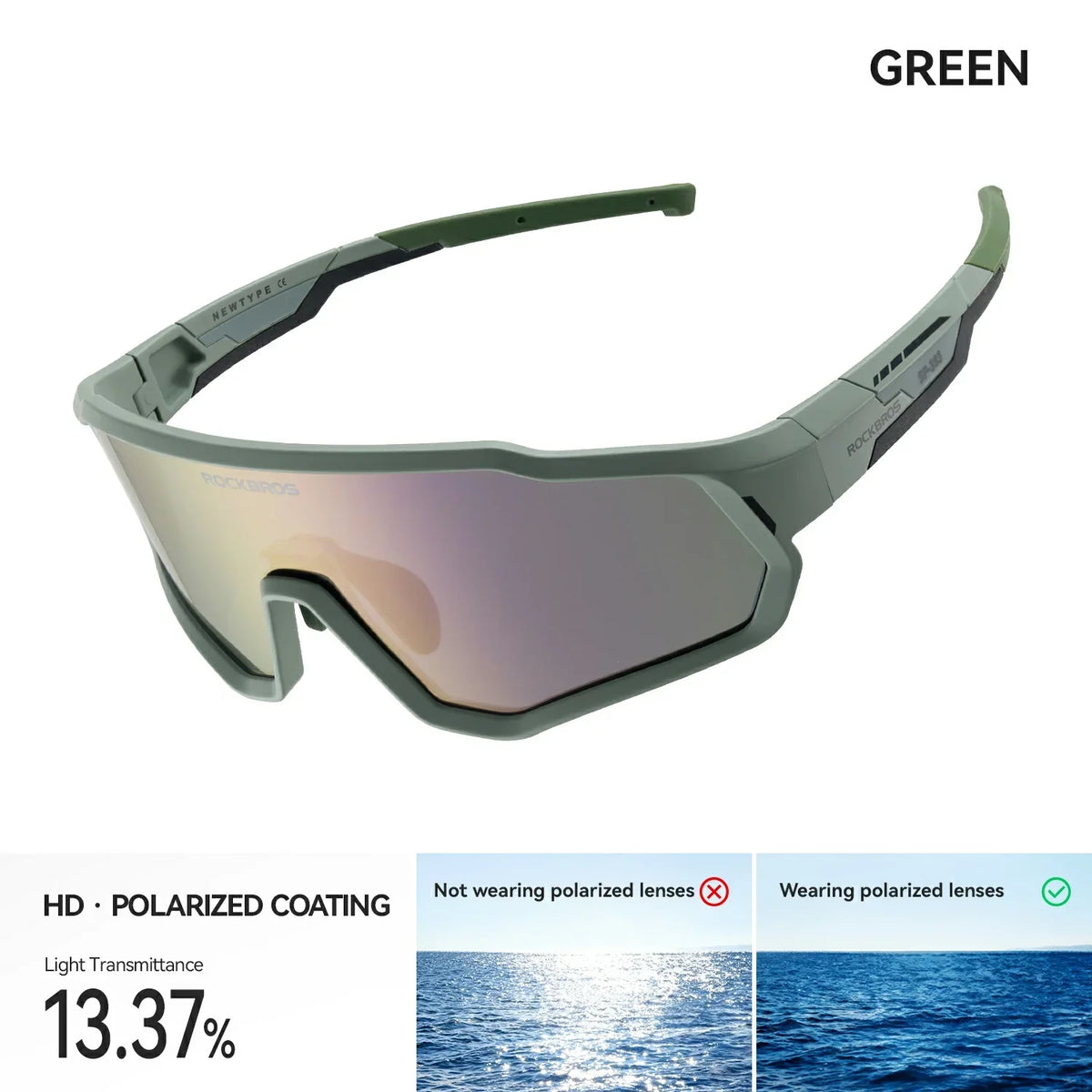 ROCKBROS Okulary przeciwsłoneczne dla dzieci na rower - Polaryzowane/Fotochromatyczne z ochroną UV400