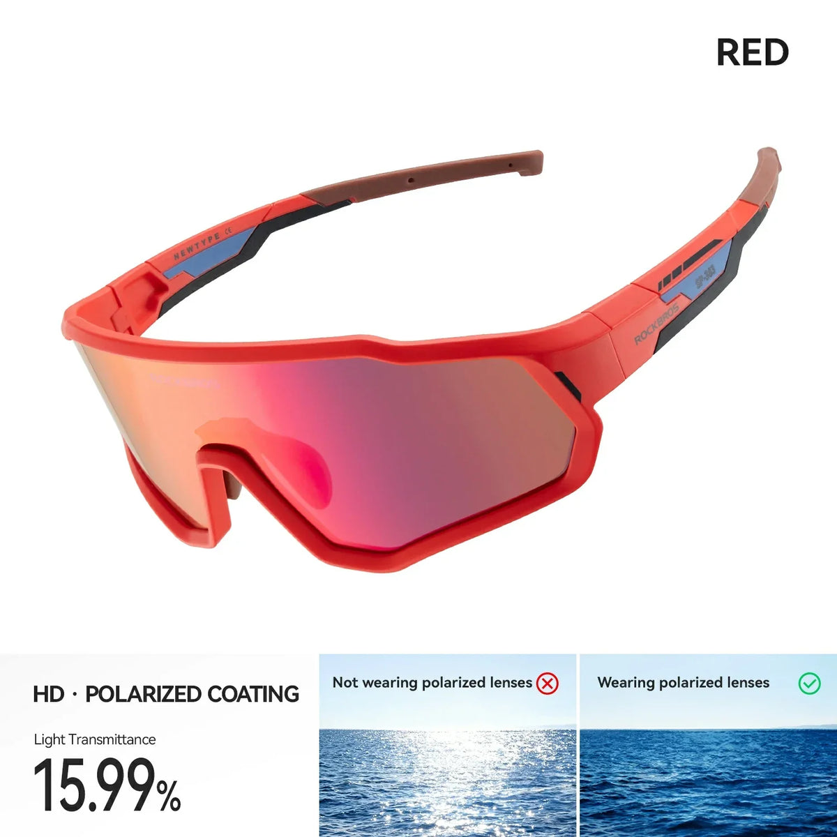 ROCKBROS Okulary przeciwsłoneczne dla dzieci na rower - Polaryzowane/Fotochromatyczne z ochroną UV400