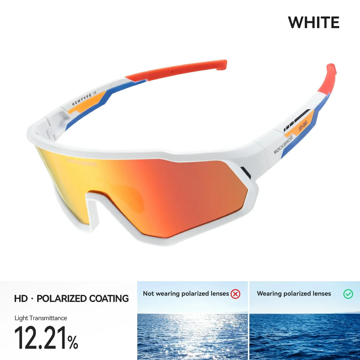 ROCKBROS Okulary przeciwsłoneczne dla dzieci na rower - Polaryzowane/Fotochromatyczne z ochroną UV400
