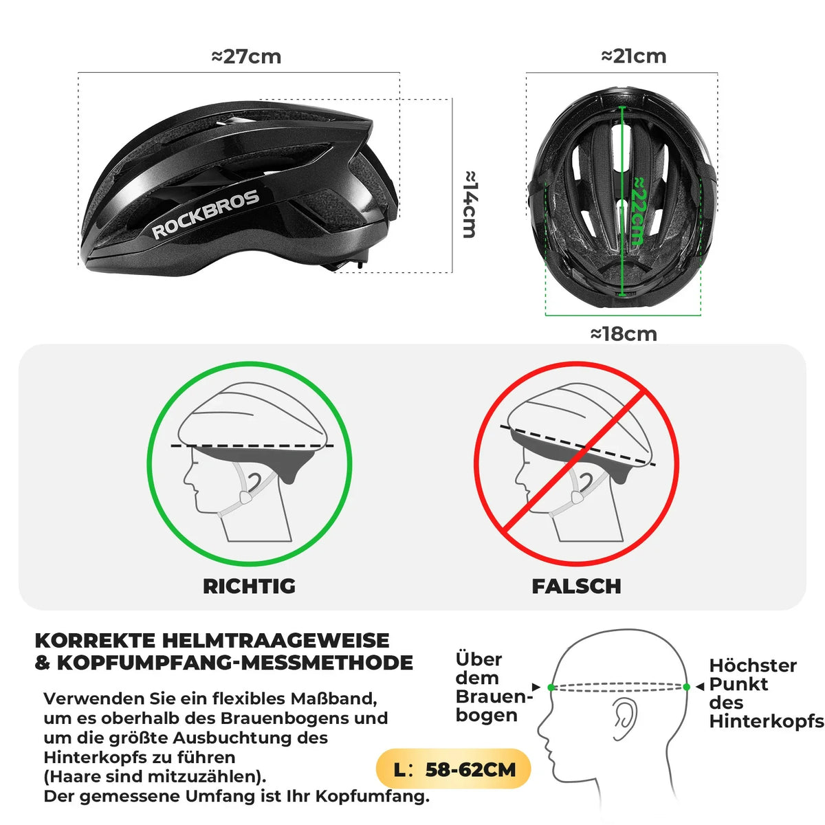ROCKBROS Lekki kask rowerowy LK-79
