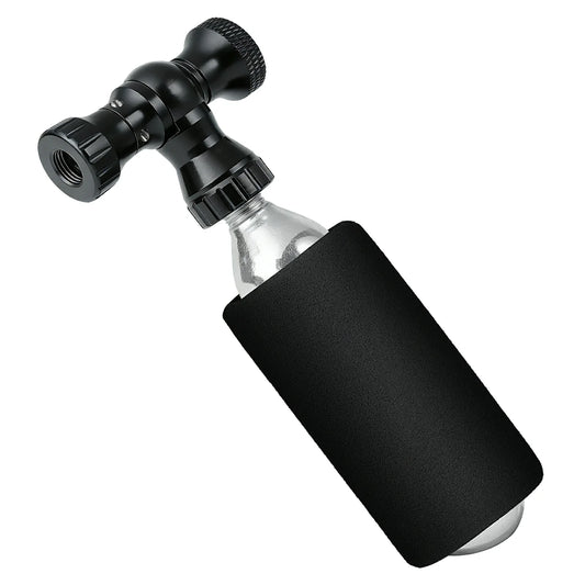 ROCKBROS Mini pompka rowerowa z adapterem CO₂ - Przenośna, kompatybilna z Presta i Schrader, do 80 PSI