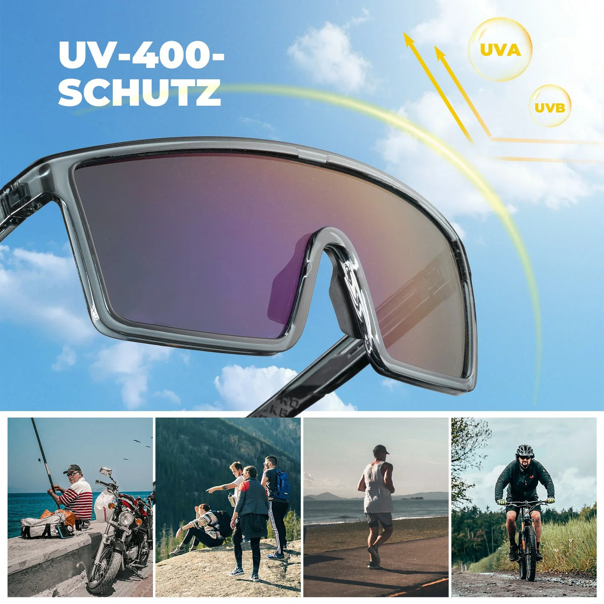 ROCKBROS Okulary rowerowe polaryzacyjne, UV400 z oprawką TR90