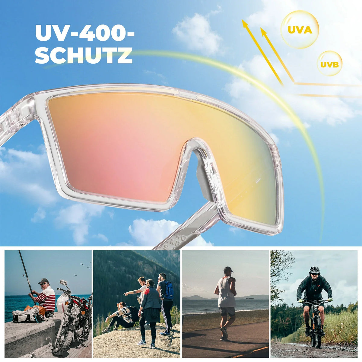 ROCKBROS Okulary rowerowe polaryzacyjne, UV400 z oprawką TR90