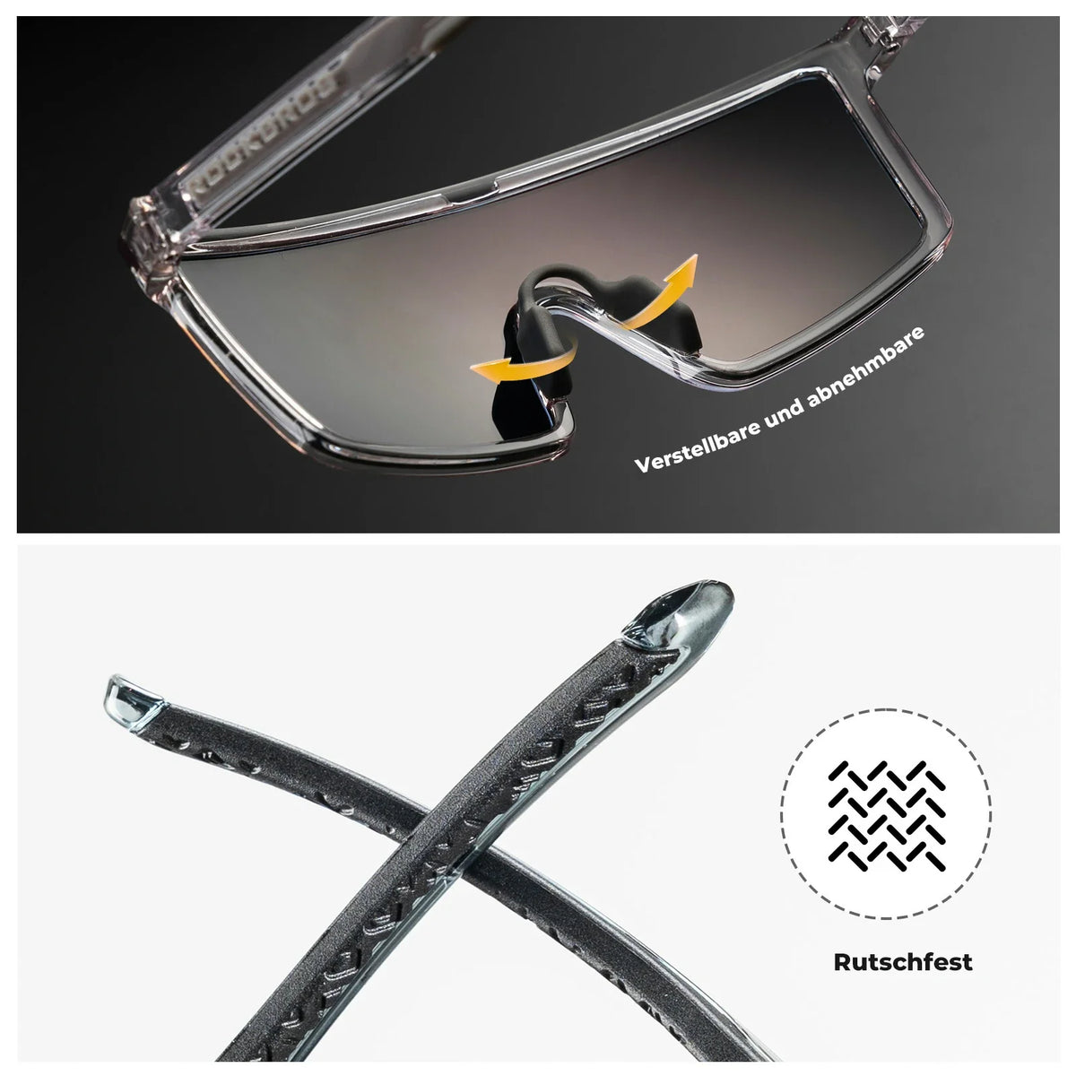 ROCKBROS Okulary rowerowe polaryzacyjne, UV400 z oprawką TR90