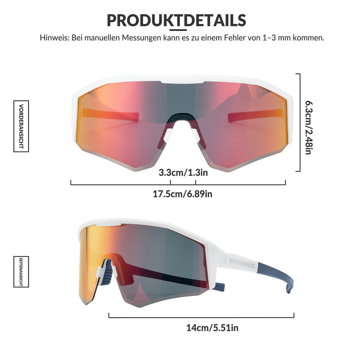 ROCKBROS Okulary rowerowe polarne z regulowanymi zausznikami