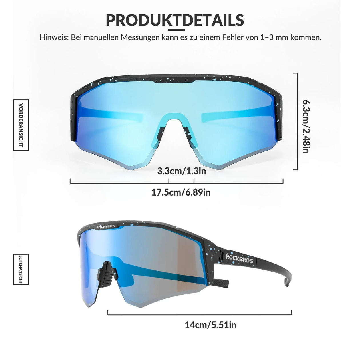 ROCKBROS Okulary rowerowe polarne z regulowanymi zausznikami