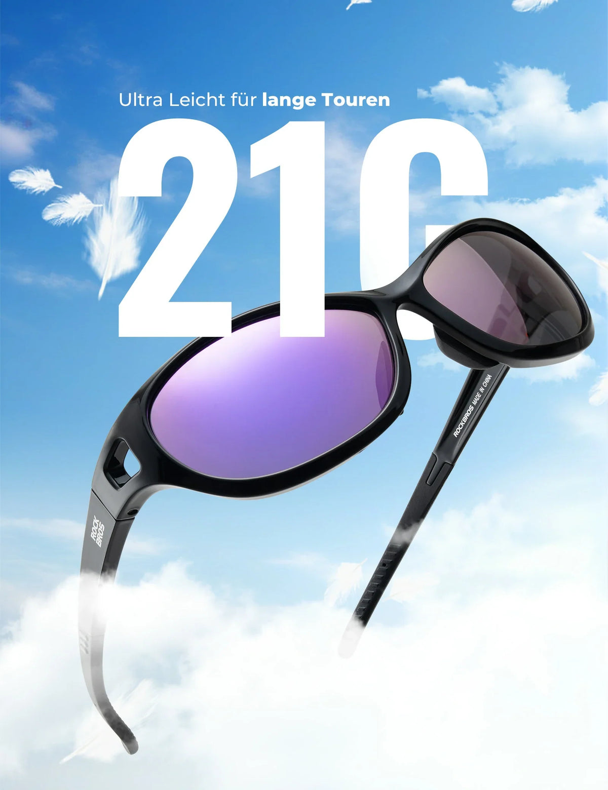 ROCKBROS Polarne okulary sportowe SP394 Ultralight & UV400