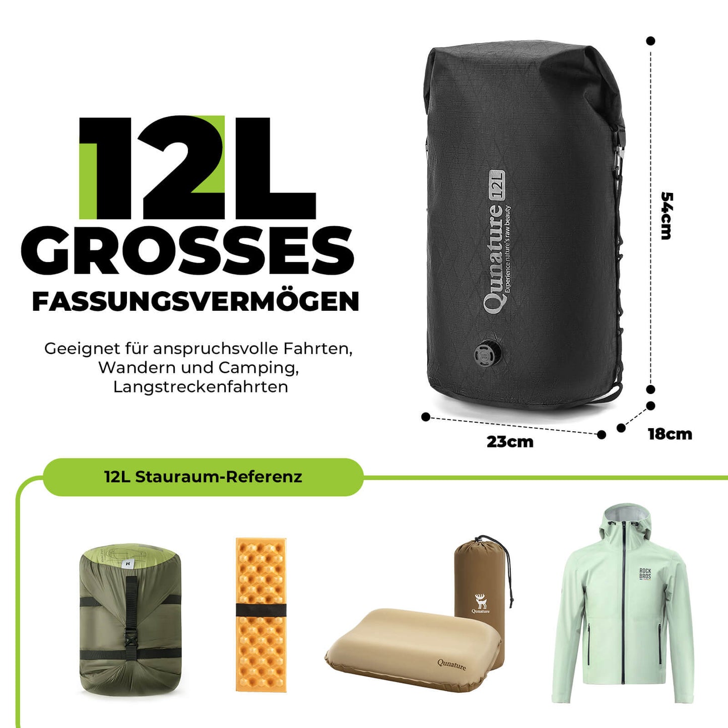 Torba na kierownicę 6L/12L Wodoodporna i lekka do jazdy na rowerze i aktywności na świeżym powietrzu Ilość