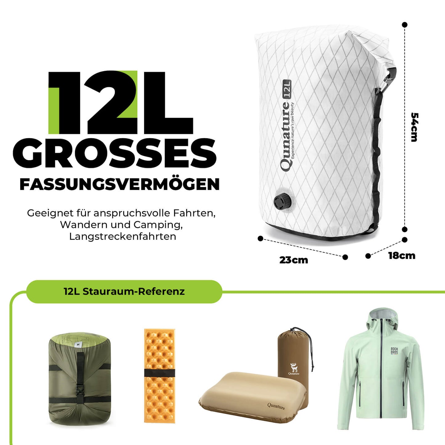 Torba na kierownicę 6L/12L Wodoodporna i lekka do jazdy na rowerze i aktywności na świeżym powietrzu Ilość