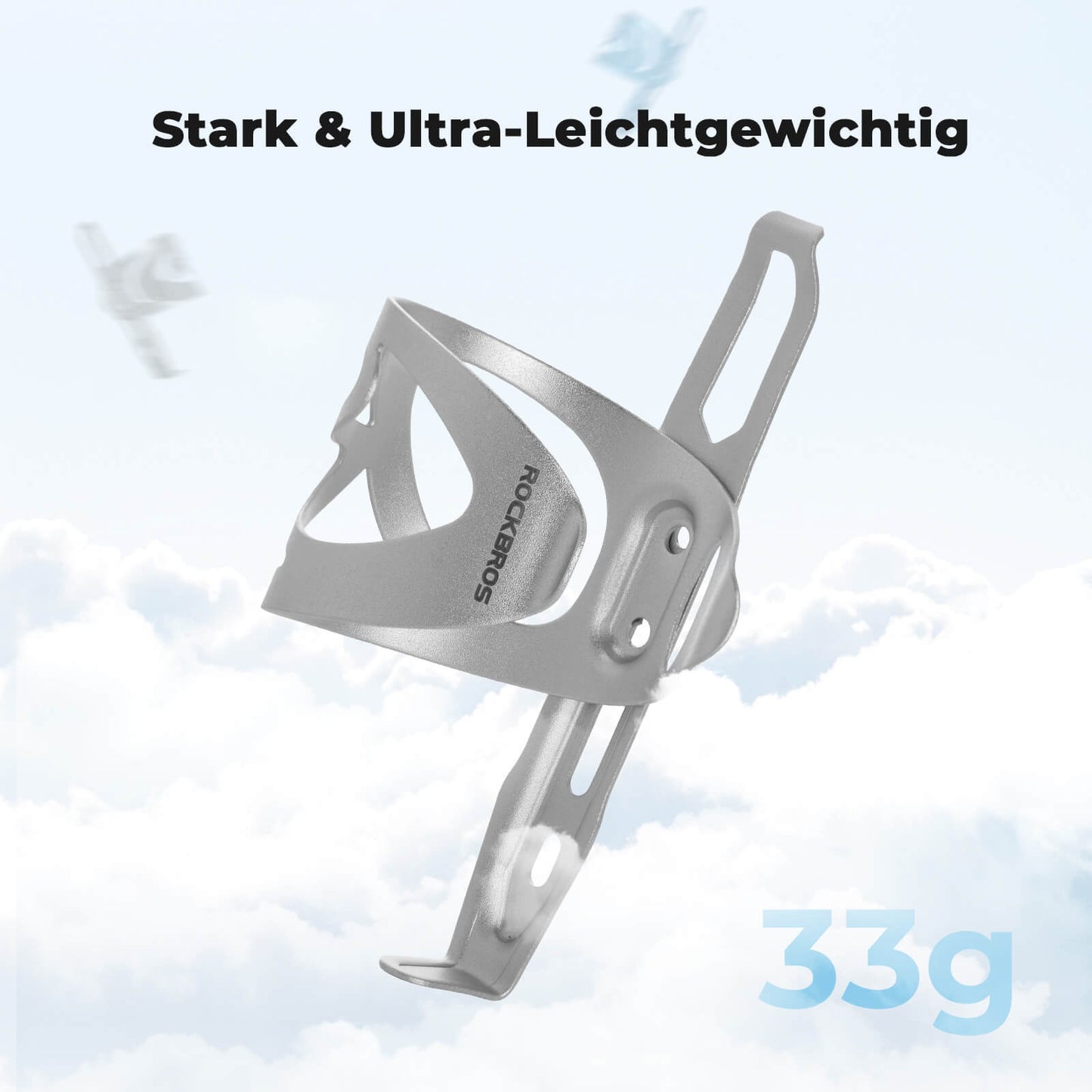 Ultralekki koszyk na bidon rowerowy - 33 g ze stopu aluminium do rowerów górskich/szosowych ROCKBROS