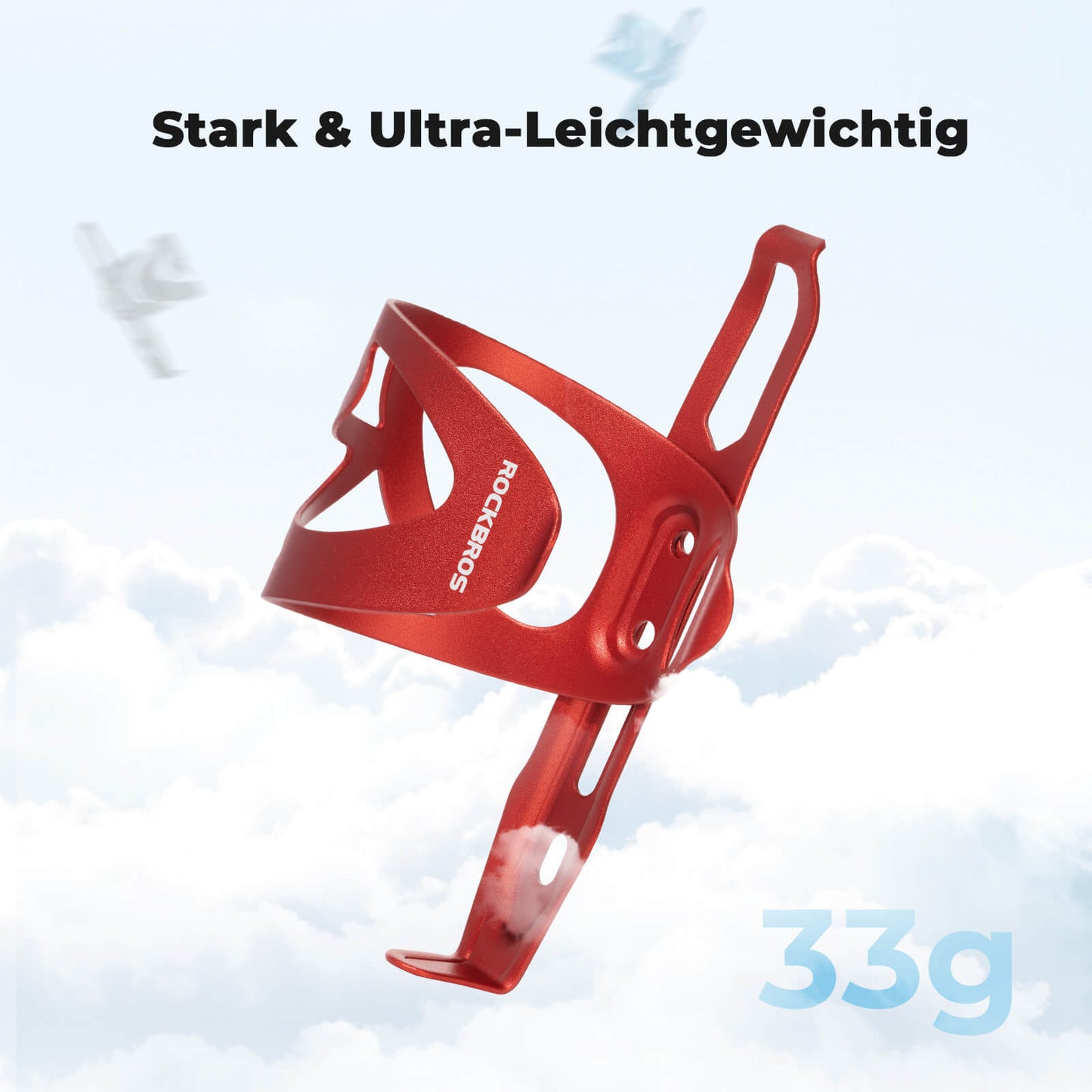 Ultralekki koszyk na bidon rowerowy - 33 g ze stopu aluminium do rowerów górskich/szosowych ROCKBROS