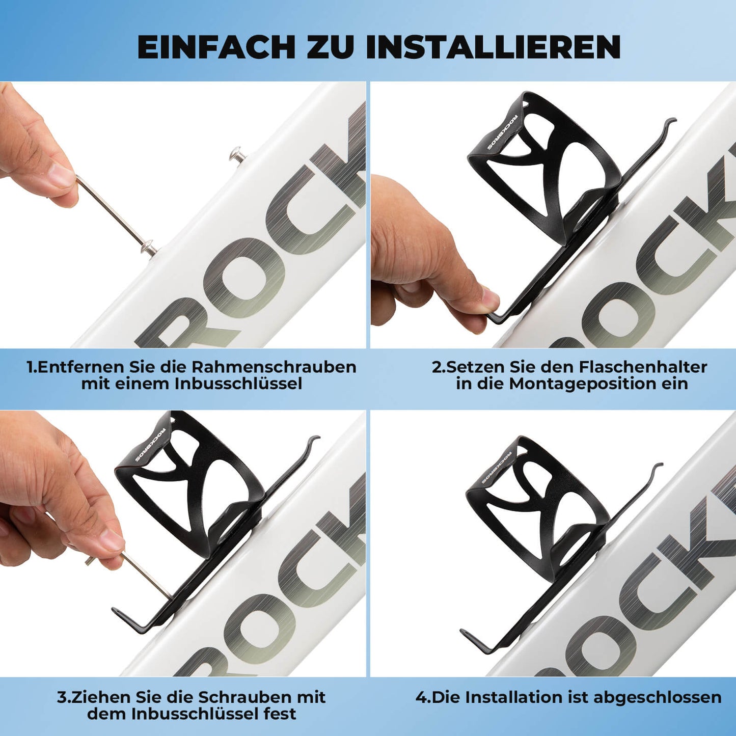 Ultralekki koszyk na bidon rowerowy - 33 g ze stopu aluminium do rowerów górskich/szosowych ROCKBROS