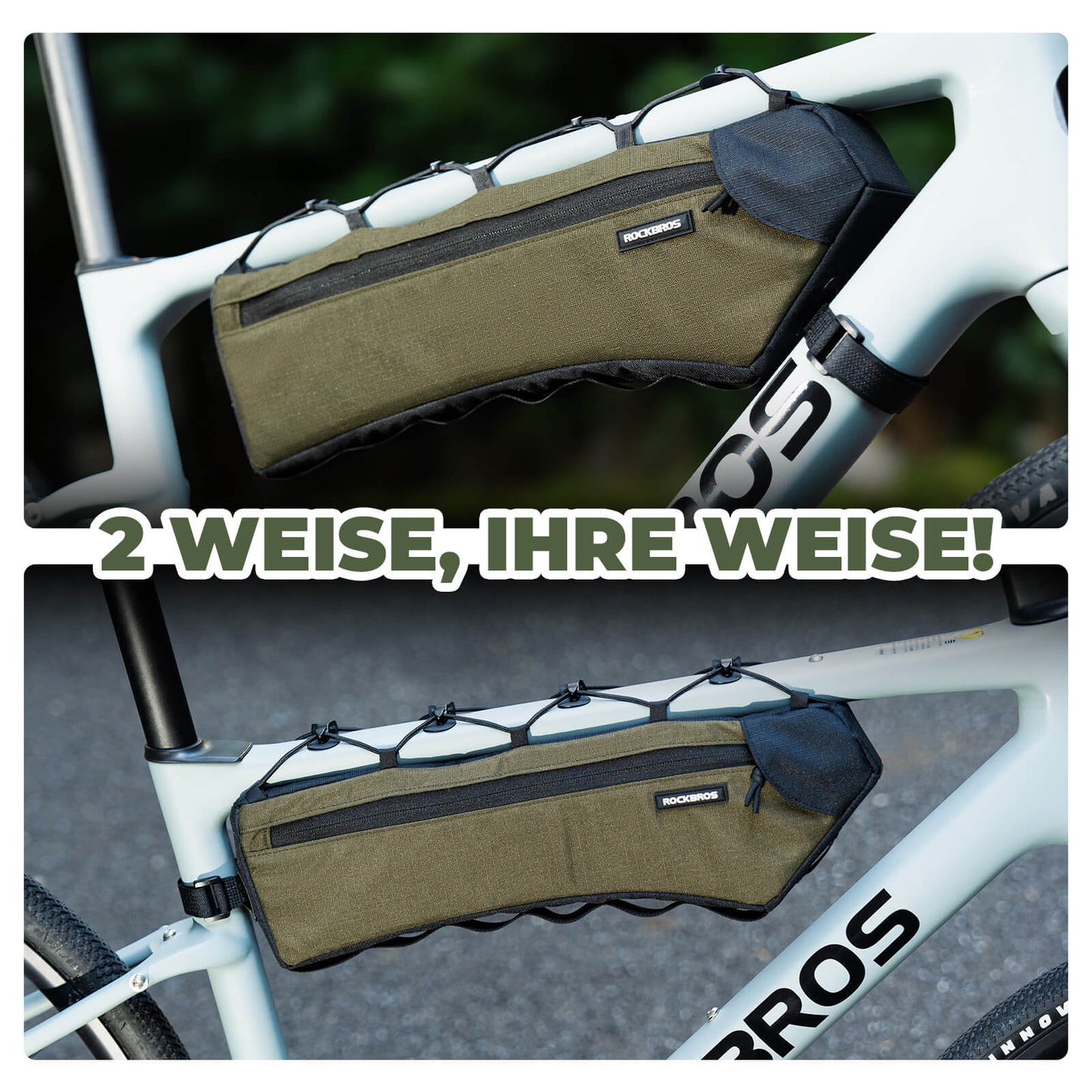 Torba na ramę roweru, trójkątna, 1,9 l, ultracienka i szybko dostępna, ROCKBROS