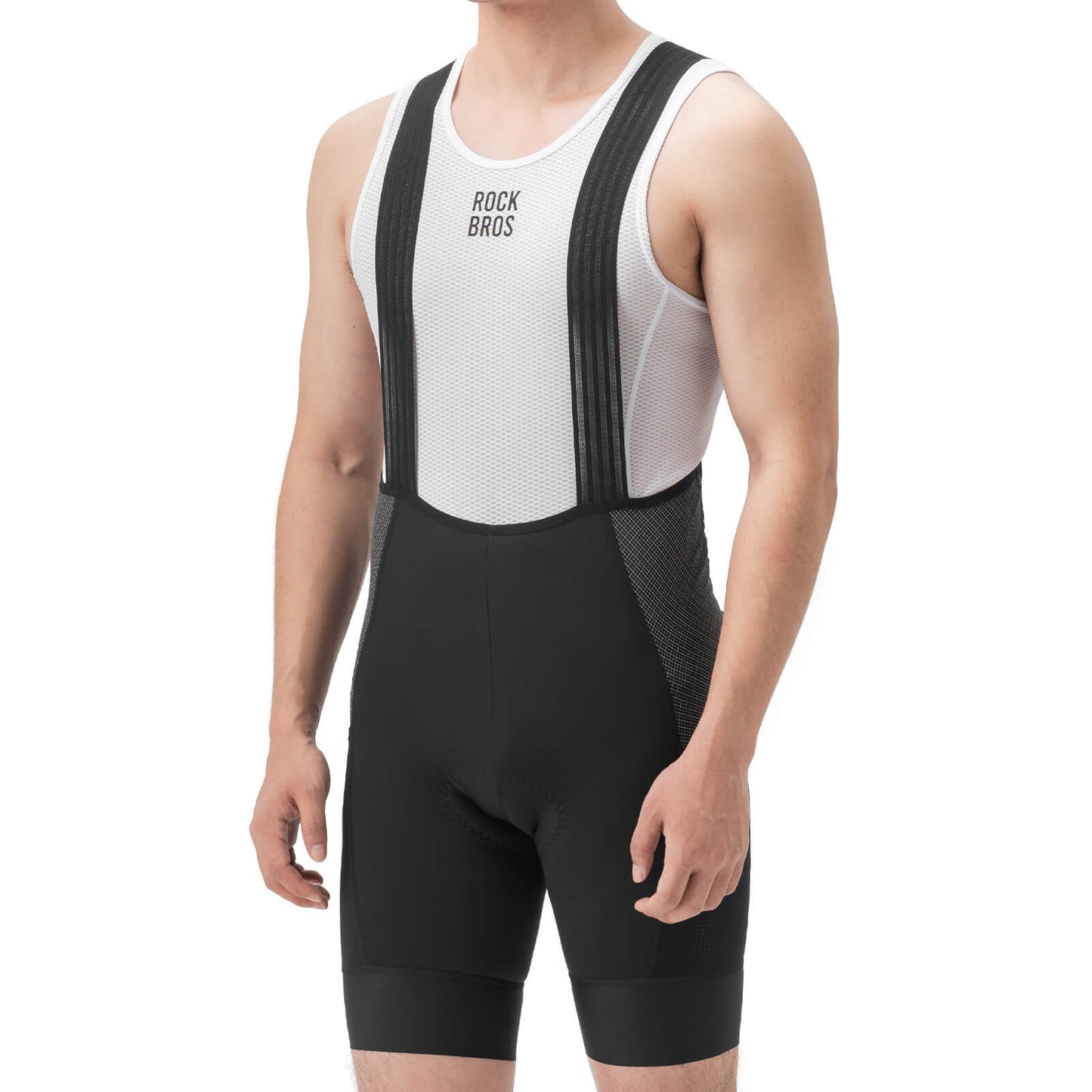 Spodenki kolarskie z szelkami, bardzo wytrzymałe i oddychające, z 5 kieszeniami, ROCKBROS