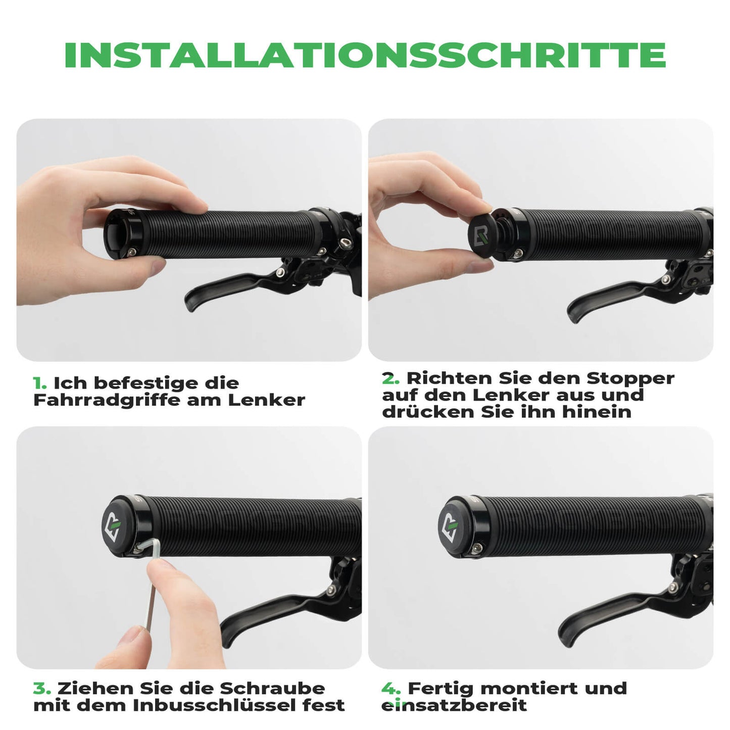 Chwyty rowerowe, antypoślizgowe, podwójny mechanizm blokujący, 22,2 mm, ROCKBROS