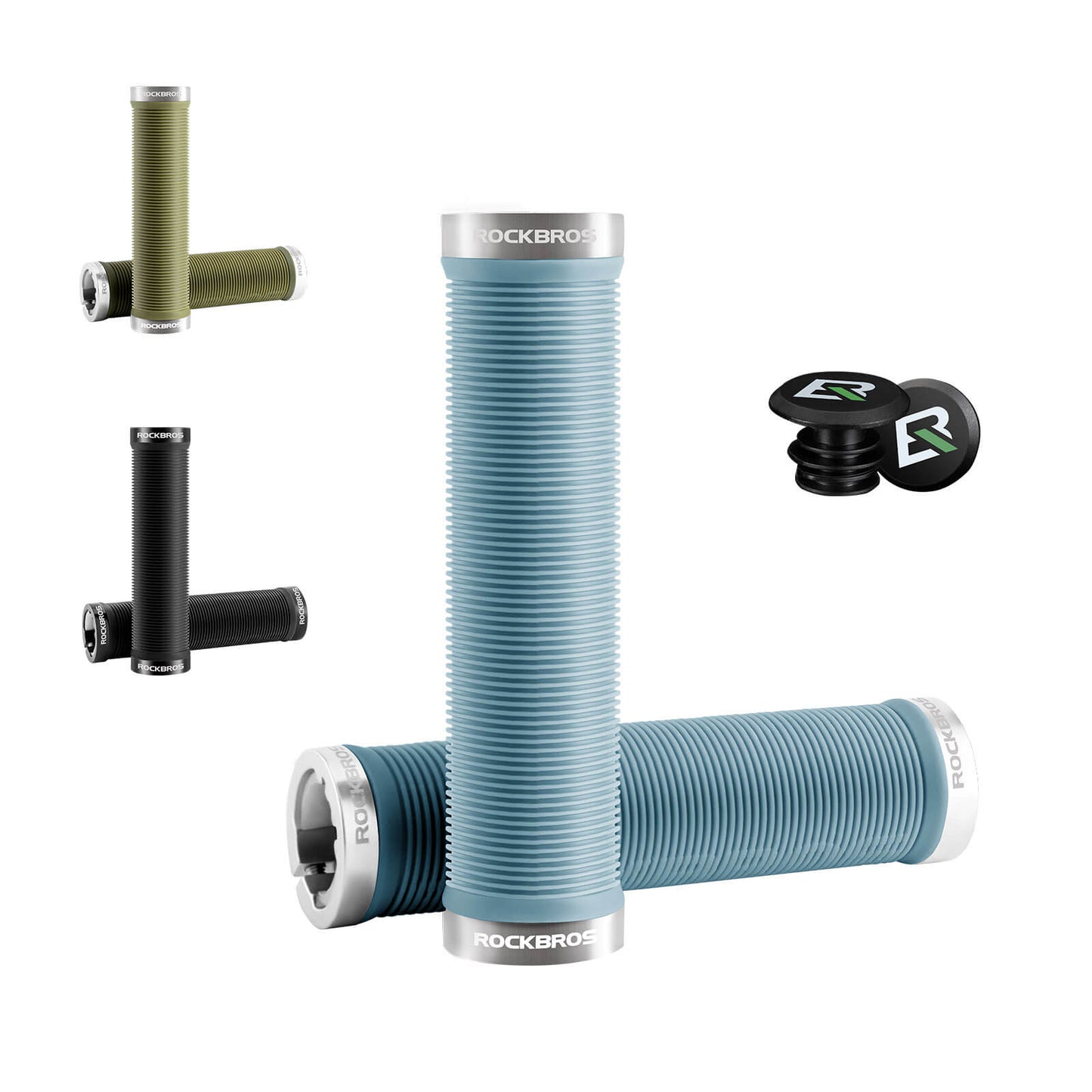 Chwyty rowerowe, antypoślizgowe, podwójny mechanizm blokujący, 22,2 mm, ROCKBROS