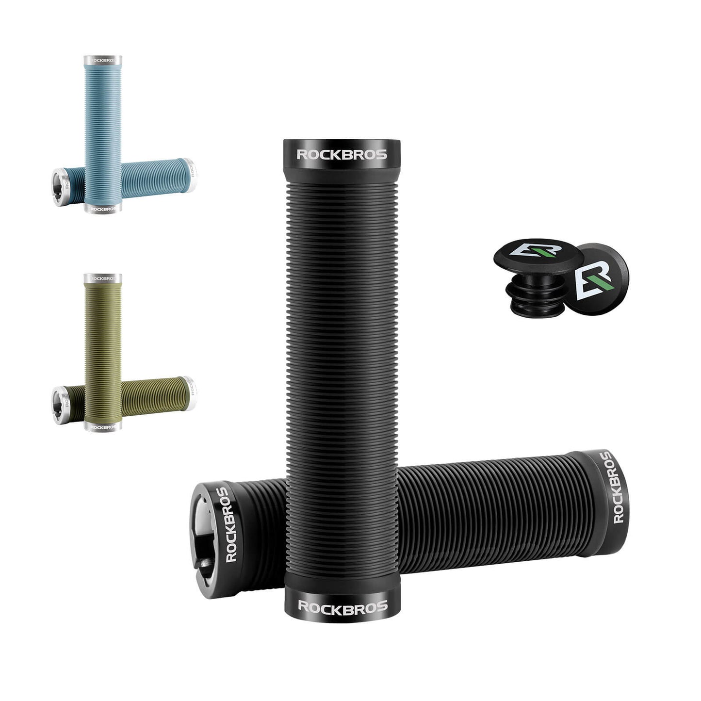 Chwyty rowerowe, antypoślizgowe, podwójny mechanizm blokujący, 22,2 mm, ROCKBROS