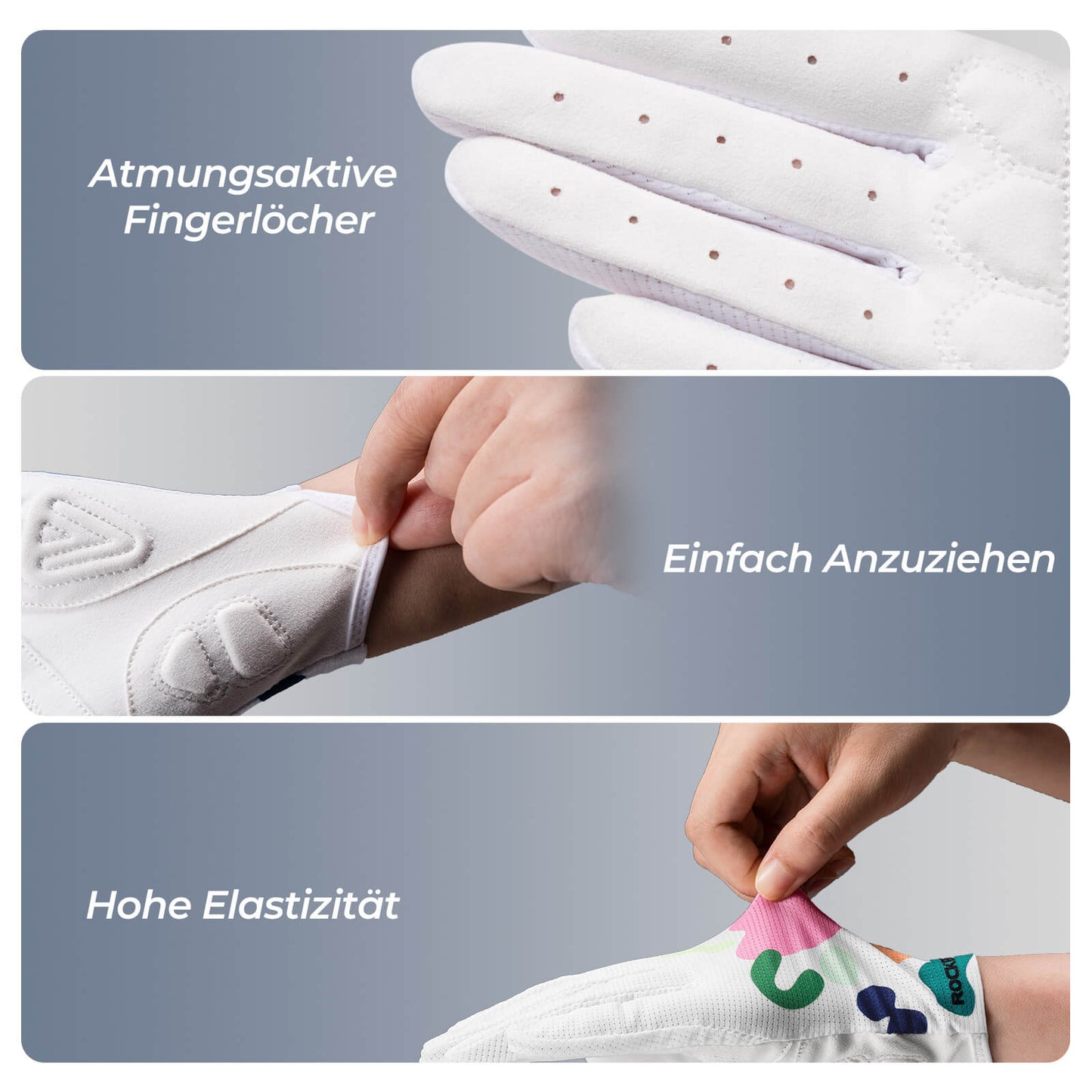 Rękawiczki rowerowe z wkładką SBR, oddychające, bardzo elastyczne, ROCKBROS