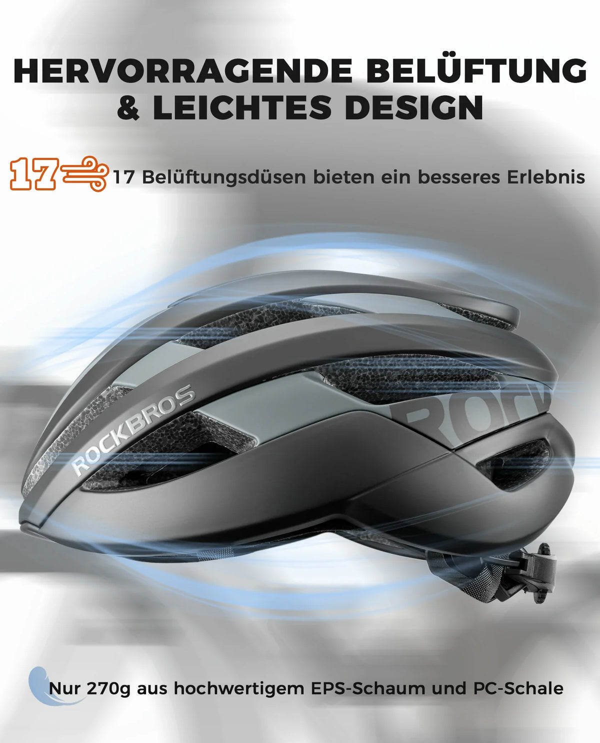 ROCKBROS Kask rowerowy Sport MTB Kask ochronny Oddychający 54-58cm