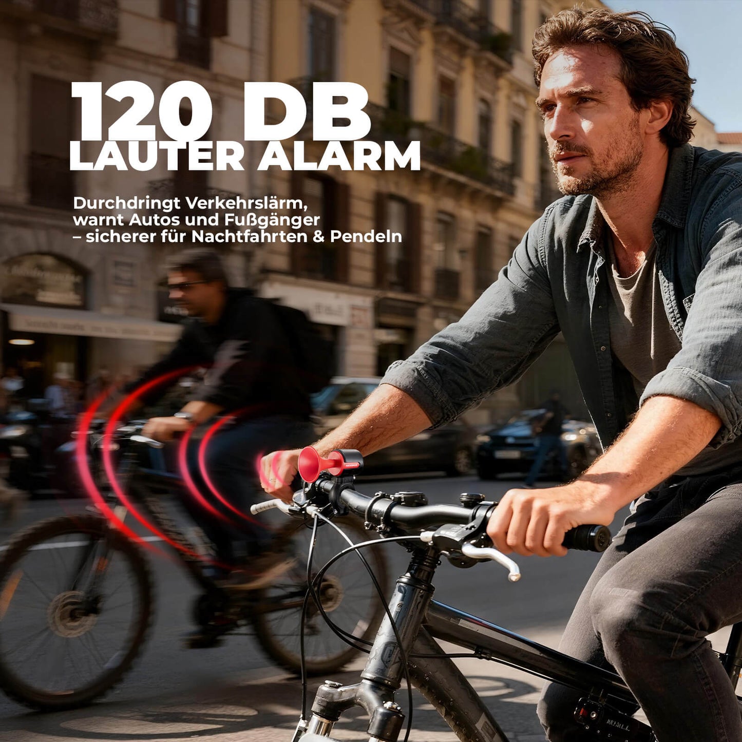 Dzwonek rowerowy elektryczny, dźwięk 120 dB, wodoodporność IPX5, śledzenie smartfona, ROCKBROS