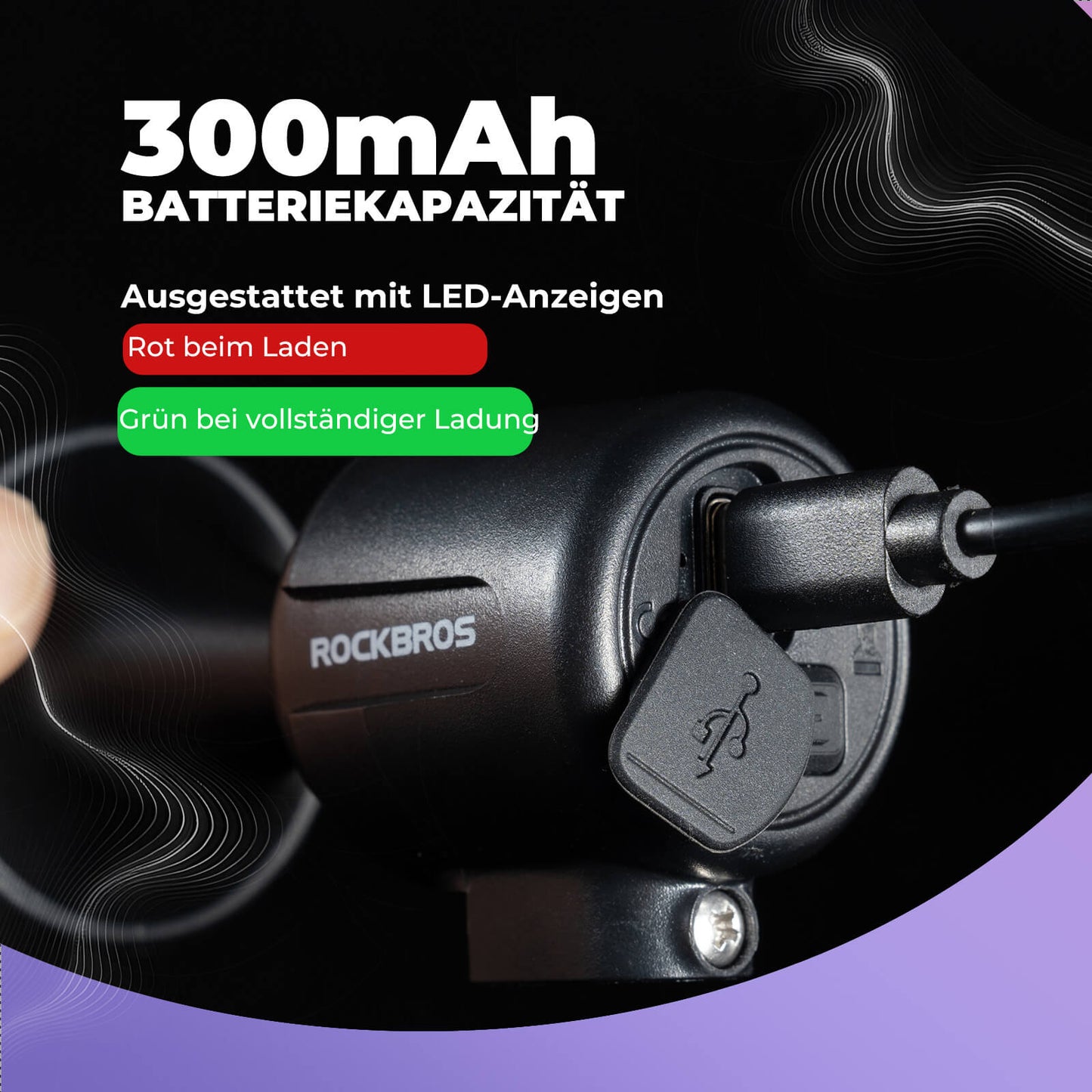 Dzwonek rowerowy elektryczny 120dB do kierownic 22,2/25,4/31,8 mm ROCKBROS