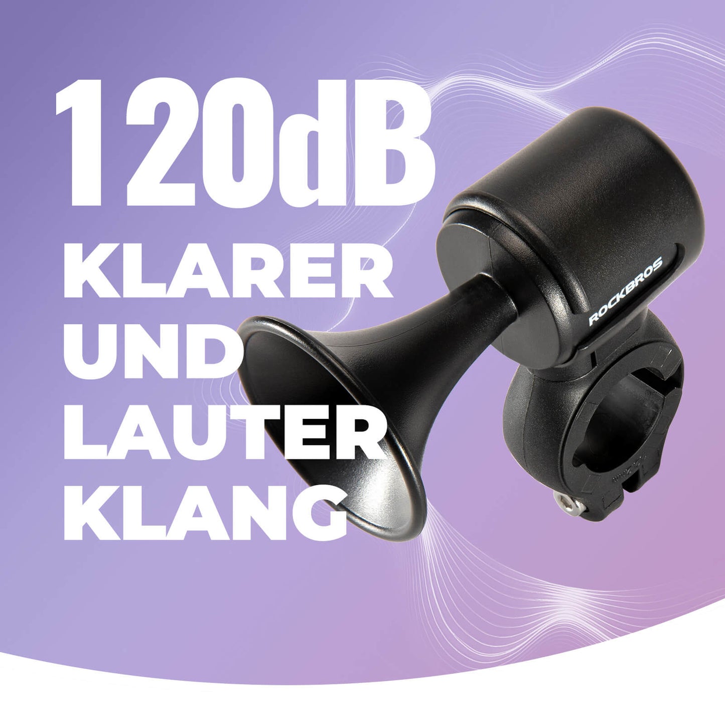 Dzwonek rowerowy elektryczny 120dB do kierownic 22,2/25,4/31,8 mm ROCKBROS