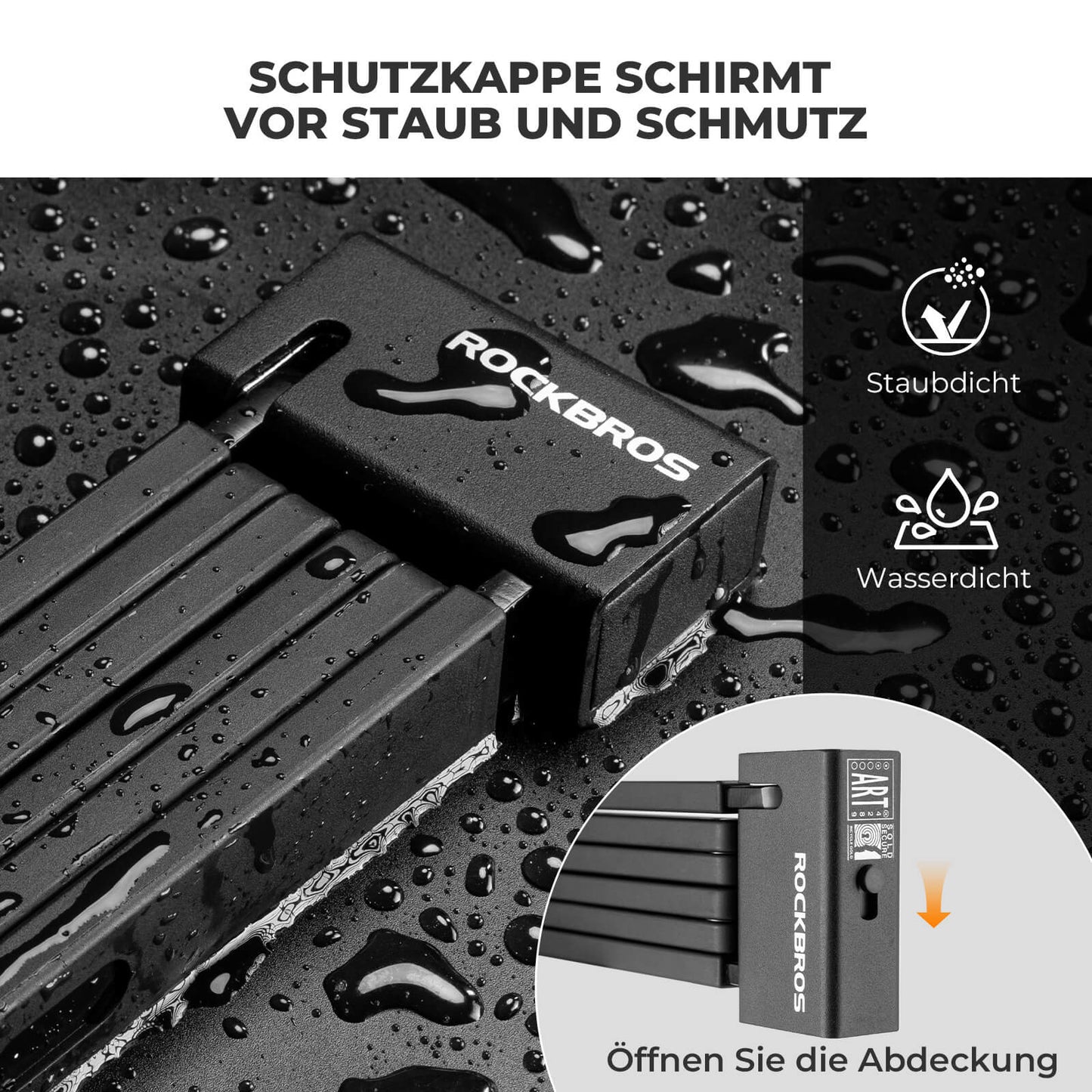 Zapięcie rowerowe składane 104 cm składane ROCKBROS