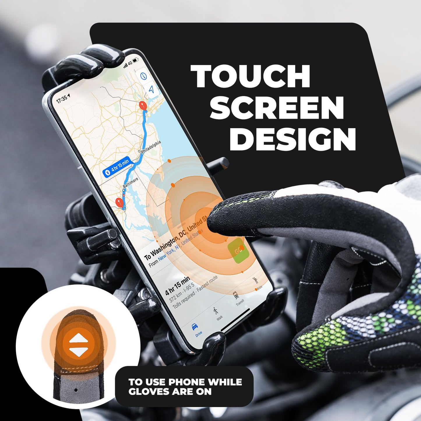 Rękawiczki z ekranem dotykowym dla mężczyzn i kobiet, rękawiczki zimowe, ROCKBROS