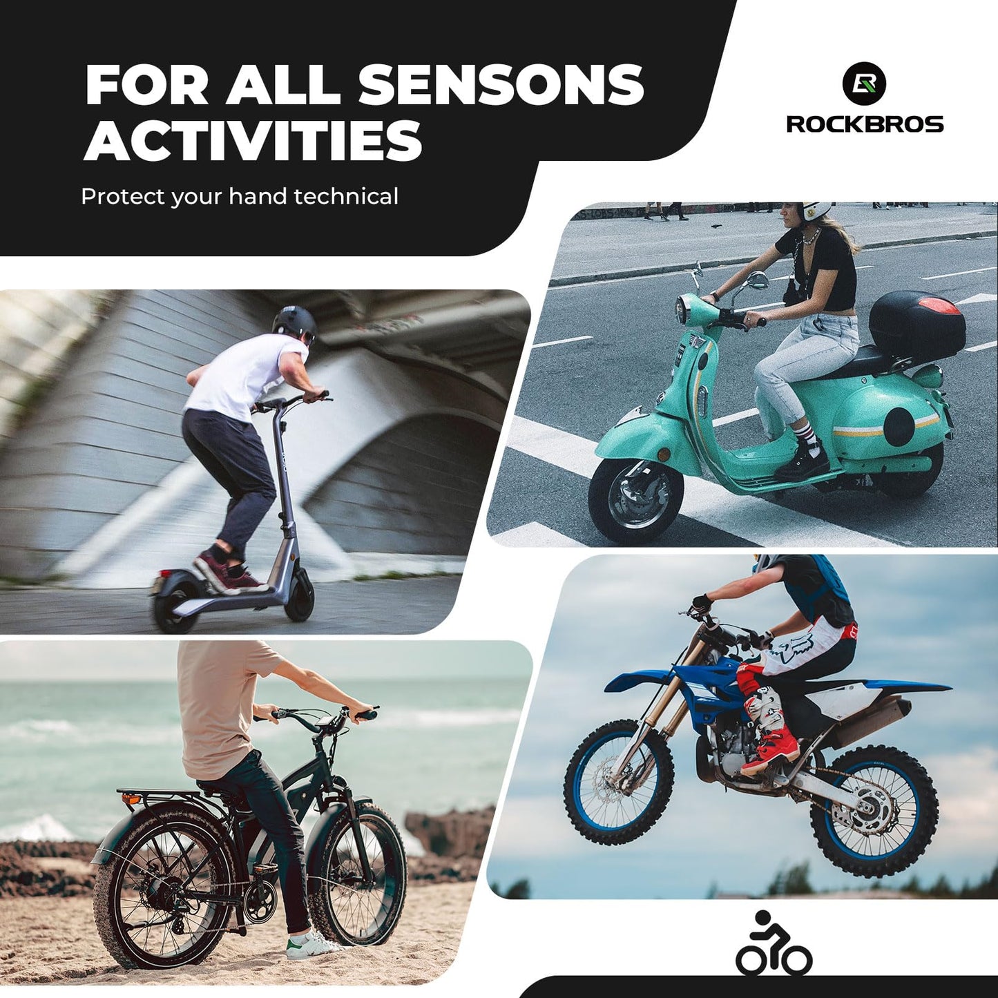 Rękawiczki z ekranem dotykowym dla mężczyzn i kobiet, rękawiczki zimowe, ROCKBROS