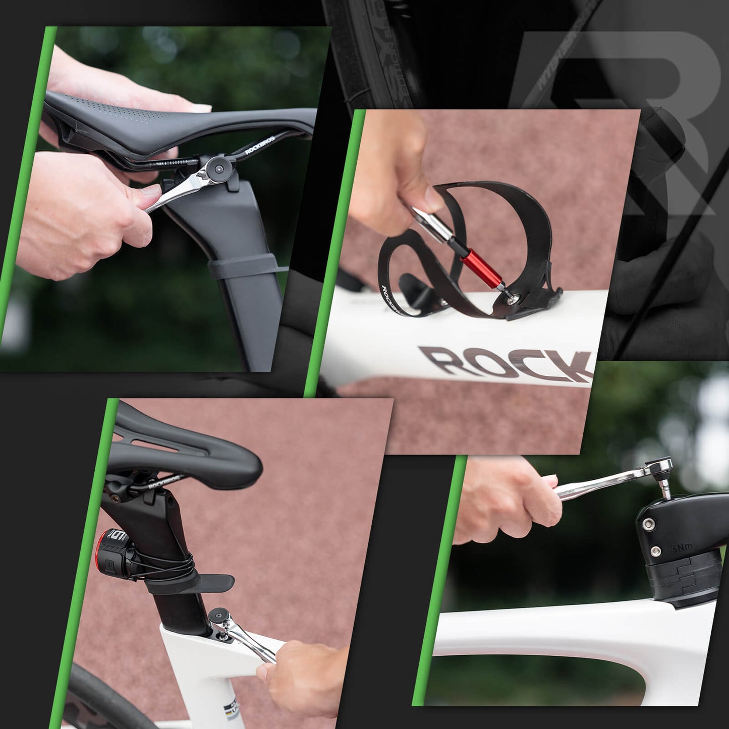 Zestaw magnetycznych narzędzi rowerowych z kluczem grzechotkowym ROCKBROS