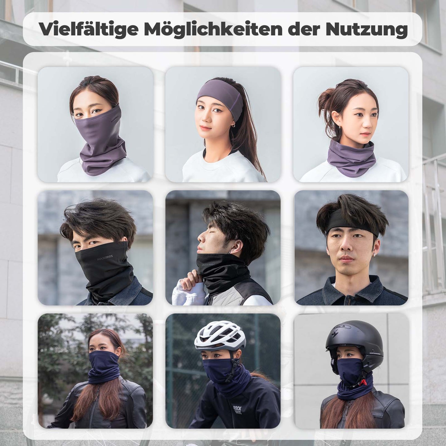 Wielofunkcyjna kominiarka z polaru, miękka maska na twarz, szalik-komin ROCKBROS