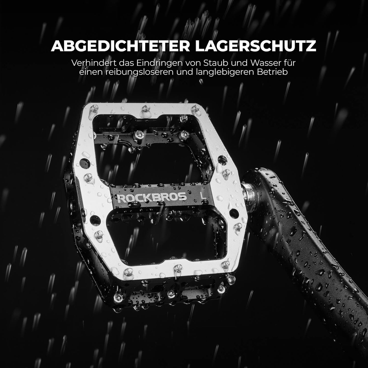 Pedały z antypoślizgowymi bolcami - Szeroka platforma i oś chromowo-molibdenowa ROCKBROS