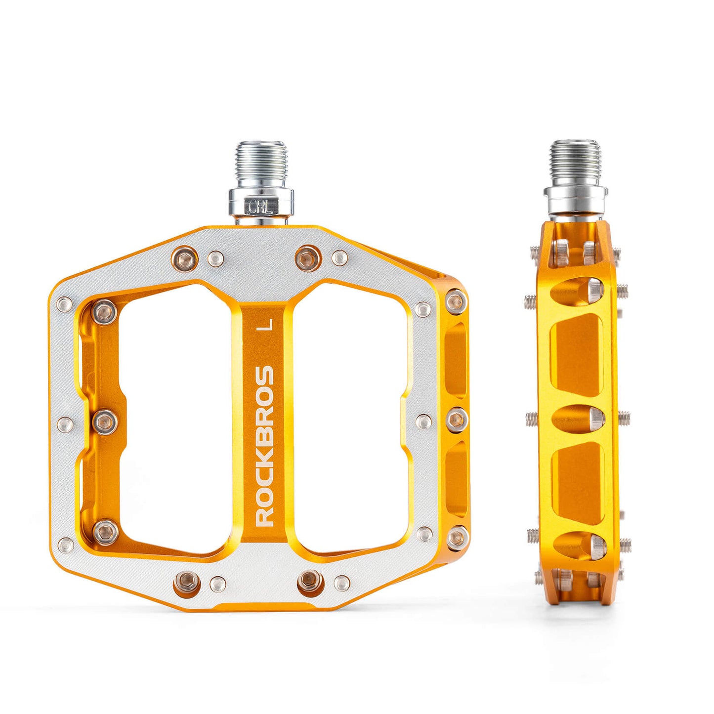 Pedały z antypoślizgowymi bolcami - Szeroka platforma i oś chromowo-molibdenowa ROCKBROS