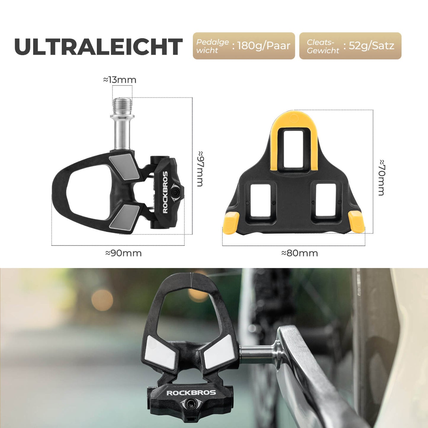 Pedały rowerowe SPD z regulowanym naciągiem ROCKBROS