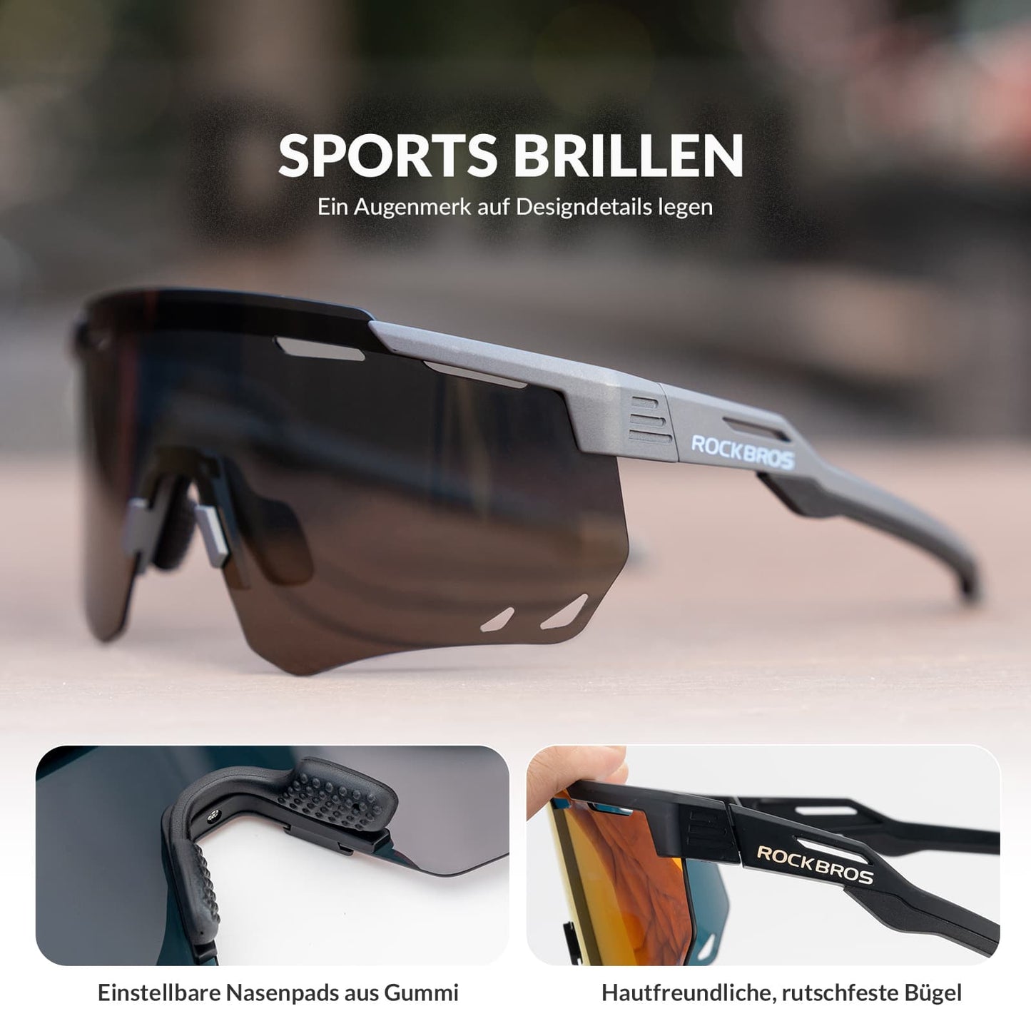 Ultralekkie okulary rowerowe, okulary przeciwsłoneczne z polaryzacją i ochroną UV400, ROCKBROS