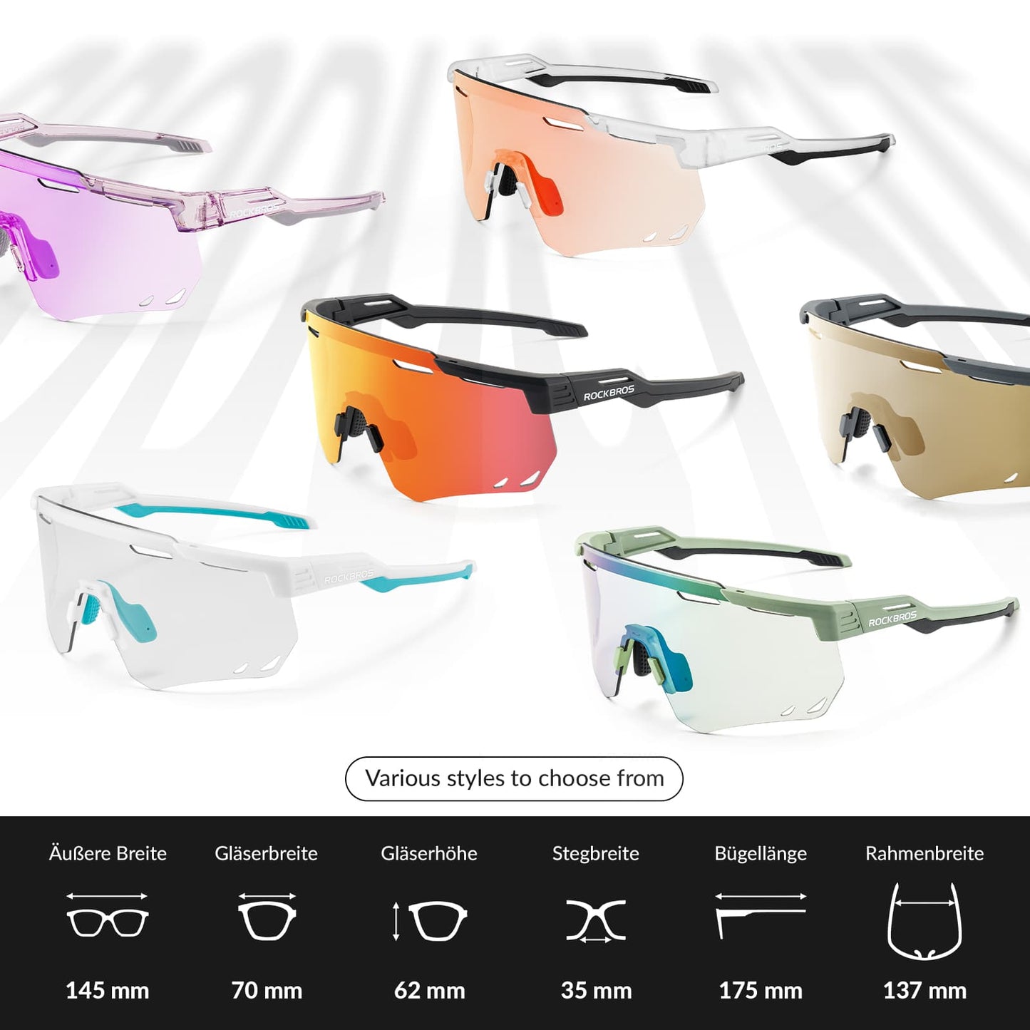 Ultralekkie okulary rowerowe, okulary przeciwsłoneczne z polaryzacją i ochroną UV400, ROCKBROS