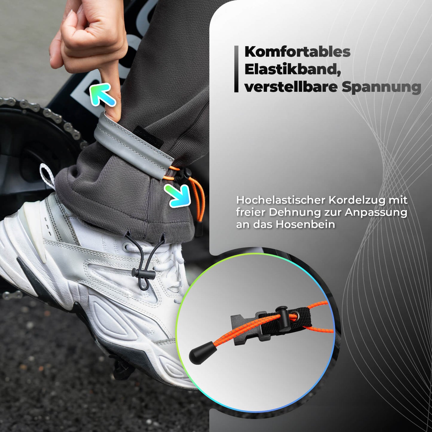 Pas odblaskowy do jazdy na rowerze, taśma odblaskowa ROCKBROS