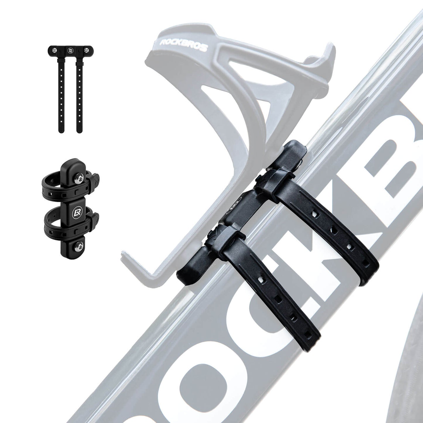 Uniwersalny uchwyt na bidon do roweru. Nie wymaga wiercenia. Podstawa do konwersji. ROCKBROS