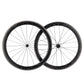 Zestaw kół 700C Carbon z osią przelotową 50 mm i hamulcem obręczowym do roweru szosowego ROCKBROS