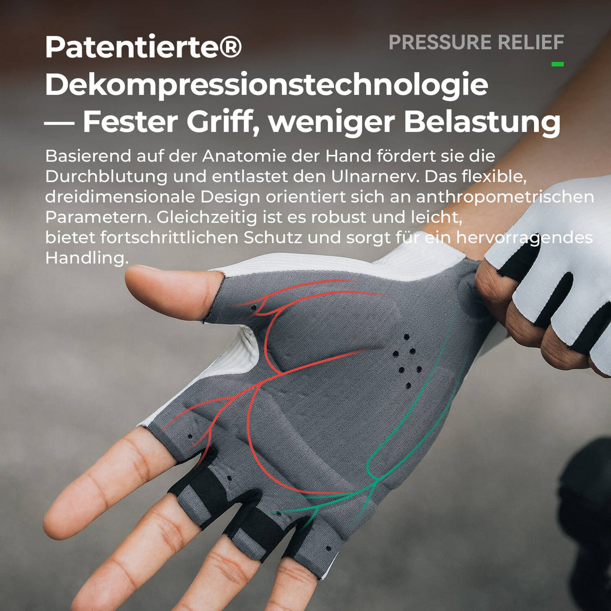 ROCKBROS Elastic Interface® Rękawiczki rowerowe półpalcowe